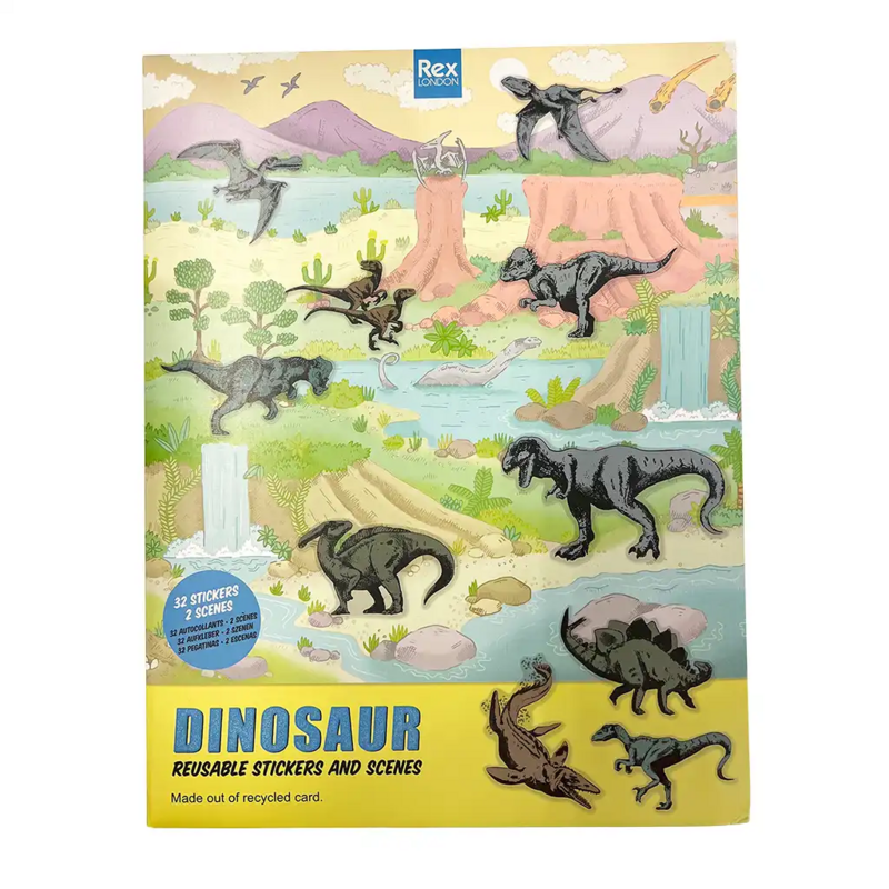 Dinosaur Reusable Stickers And Scenes