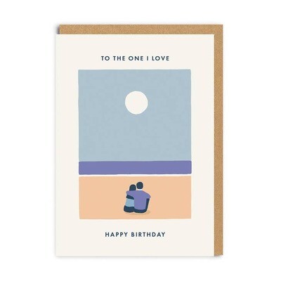 To The One I Love Beach Birthday Card