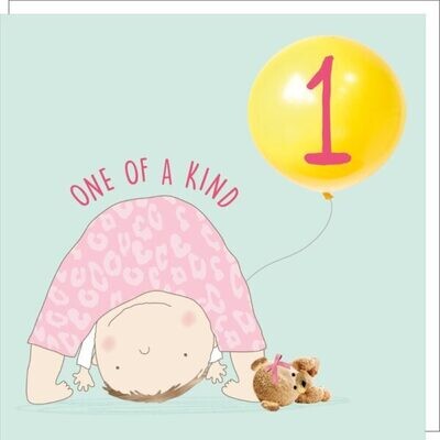 1st Birthday Peekaboo Card