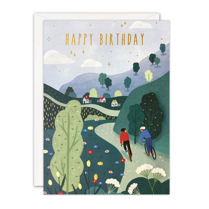 Sunbeams Cycling Birthday Card