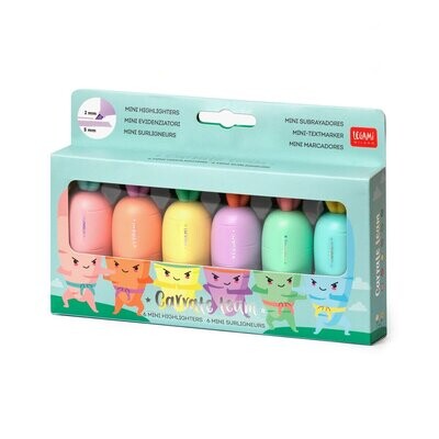 Carrate Team Set Of 6 Mini Highlighters