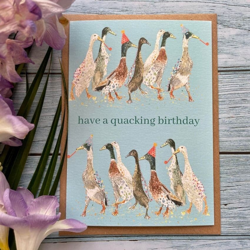 Ducks Quacking Birthday Card