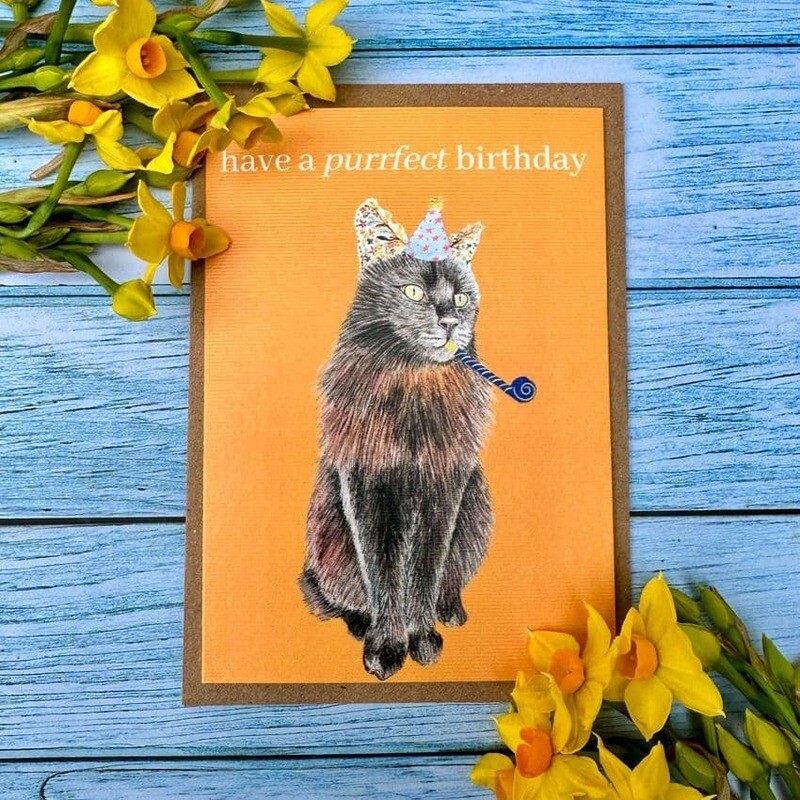 Purrfect Day Birthday Card