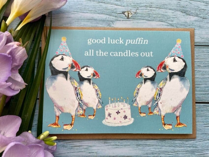 Puffin The Candles Out Card