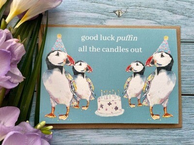 Puffin The Candles Out Card