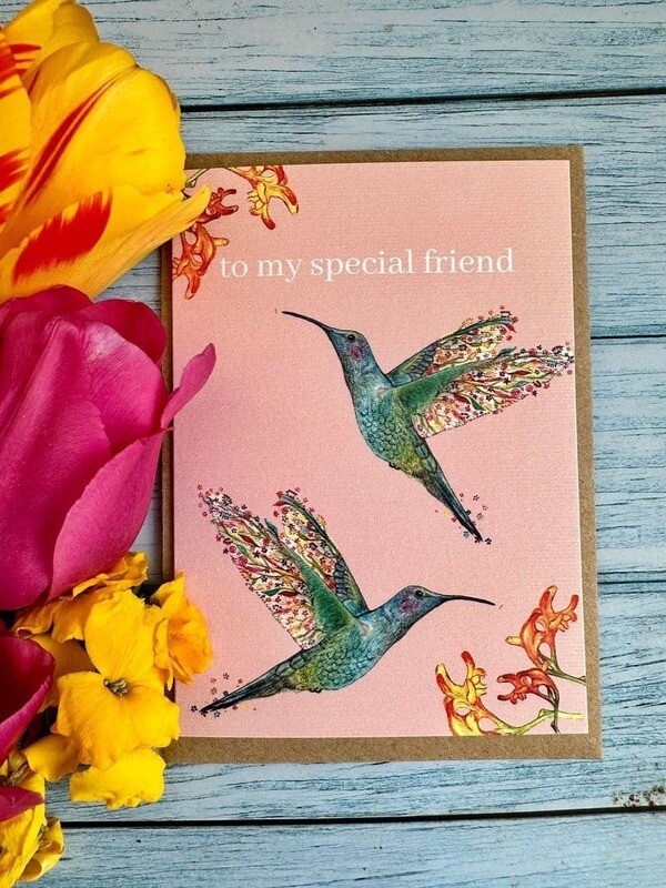 Hummingbirds Special Friend Card