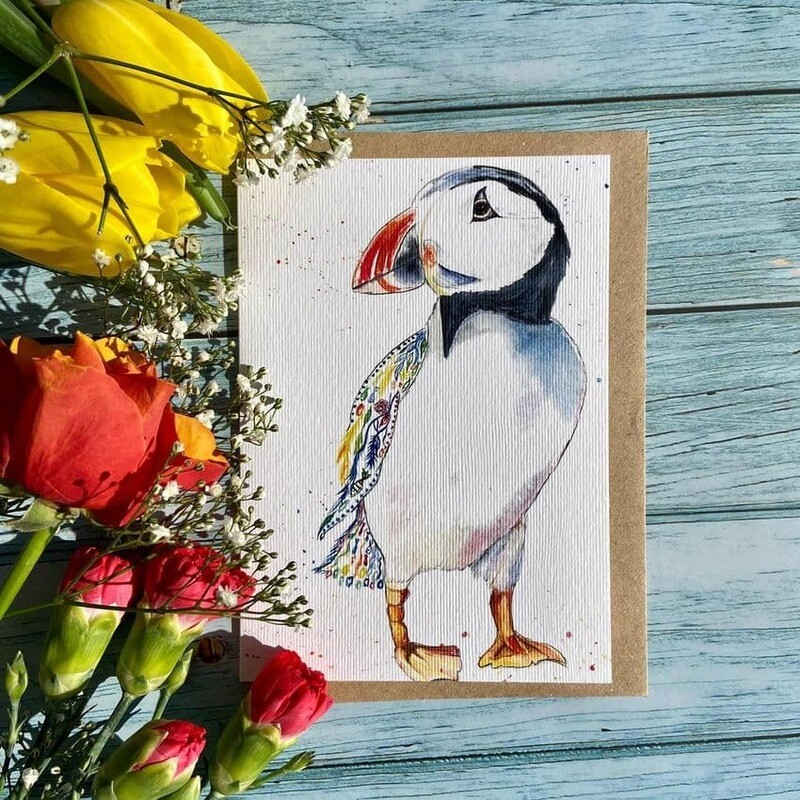 Percy The Puffin Card