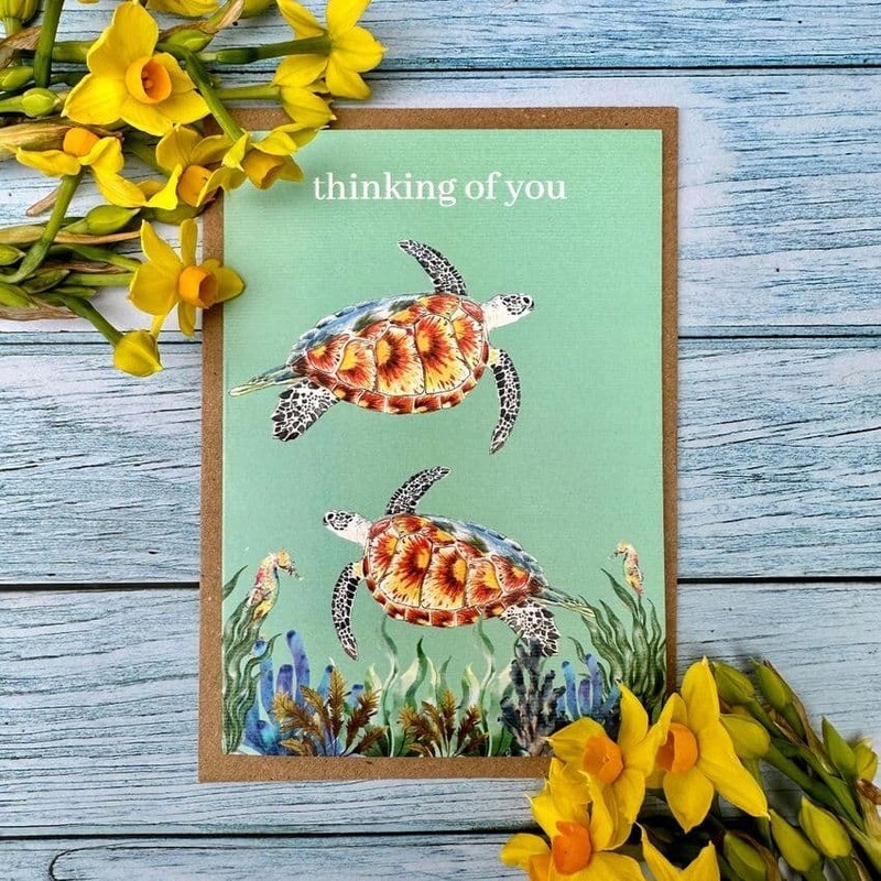 Turtles Thinking Of You Card