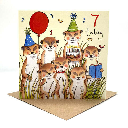 7th Birthday Meerkat Card