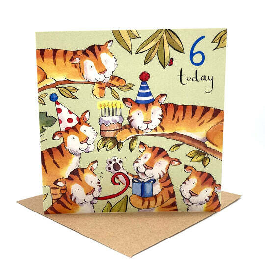 6th Birthday Tiger Card