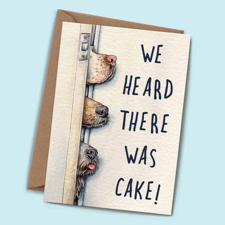 Dogs Birthday Cake Card