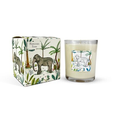 Jungle Illustrated Moroccan Rose Candle 9cl