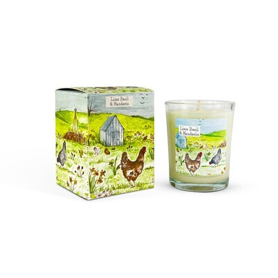 Country Illustrated Lime, Basil &amp; Mandarin 9cl Candle