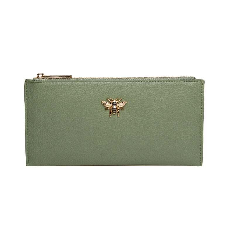 Alice Wheeler Bee Large Purse - Sage