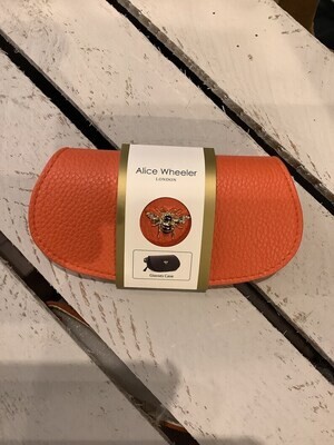 Alice Wheeler Bee Glasses Case - Orange