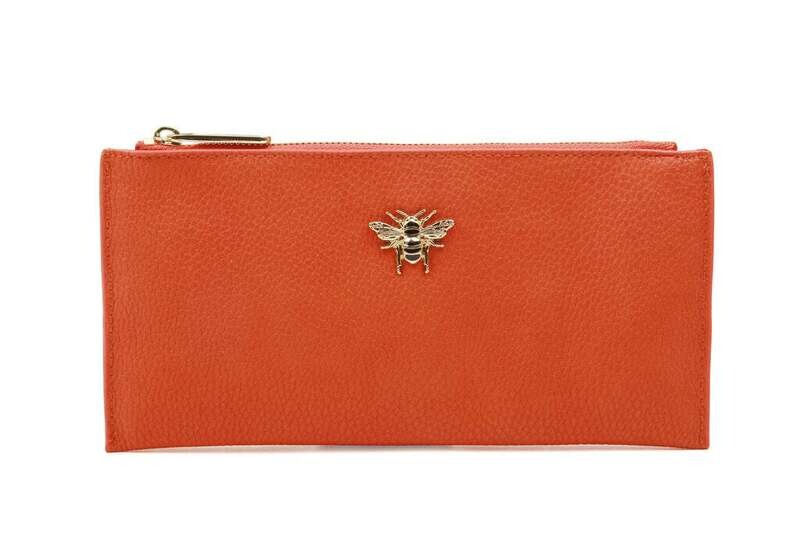 Alice Wheeler Bee Large Purse - Orange