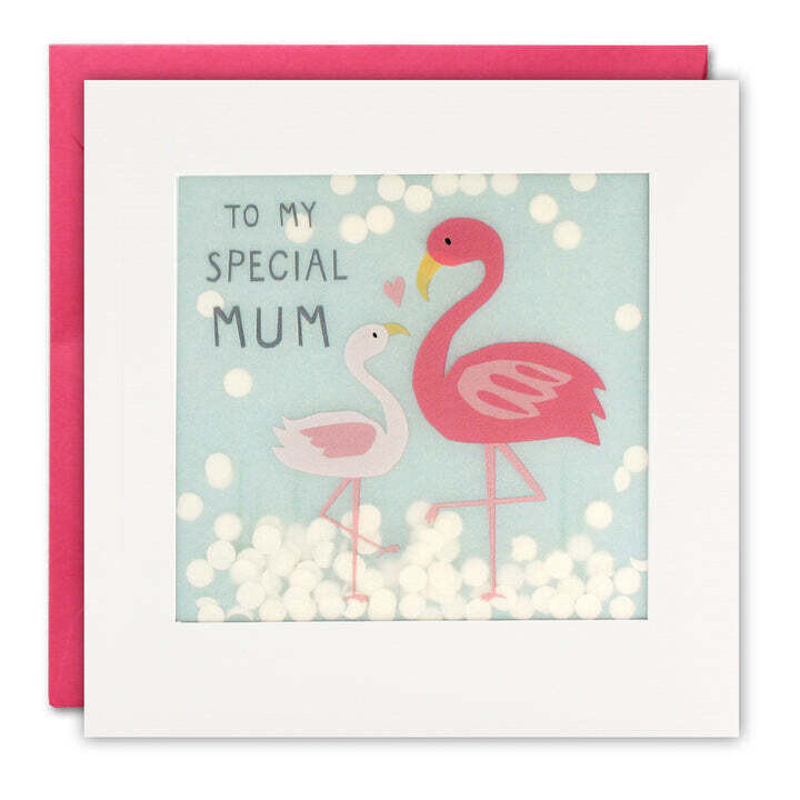 Special Mum Flamingoes Shakies Card