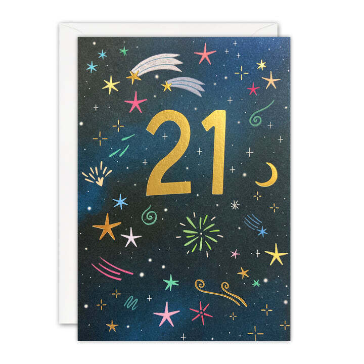Sunbeams Age 21 Fireworks Card