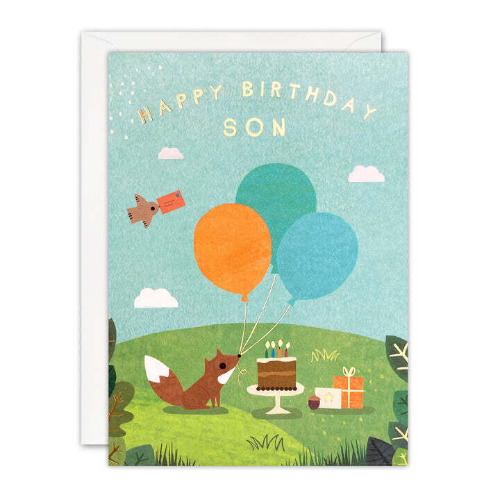 Son Fox Birthday Card