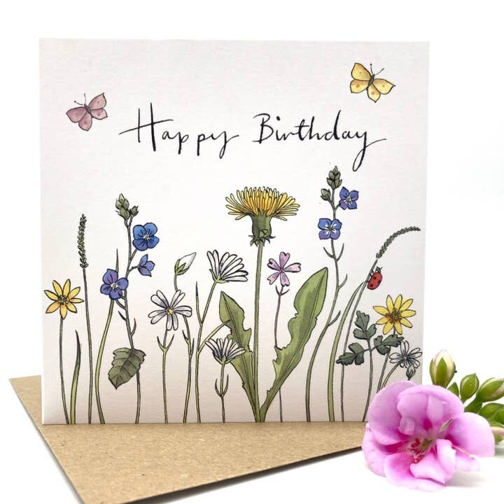 Wildflowers Birthday Card