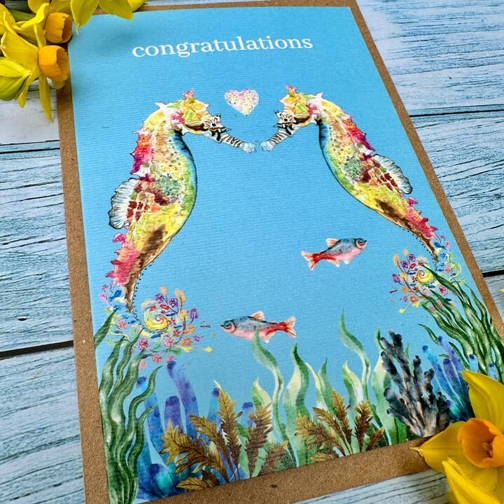 Seahorse Congratulations Card