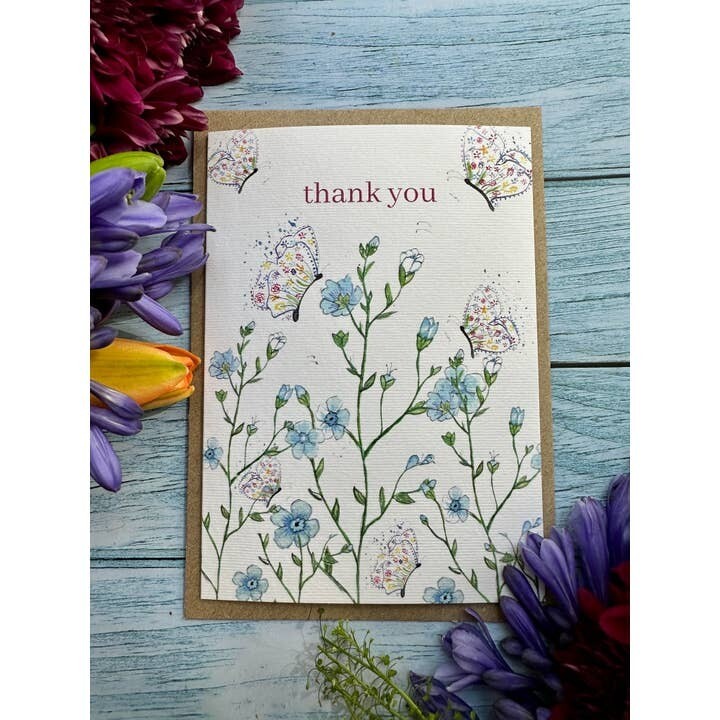 Forget Me Nots Thank You Card