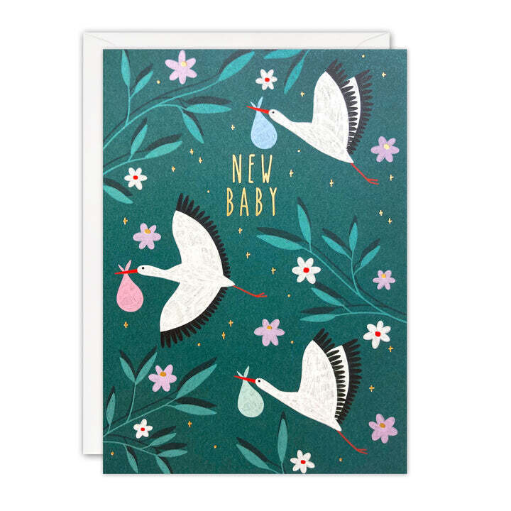 Sunbeams New Baby Storks Card
