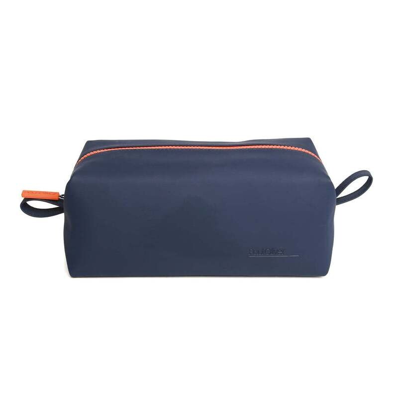Paul Oliver Rubberised Washbag - Navy