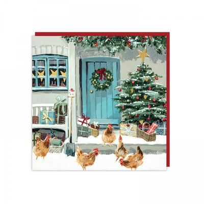 Jolly Welcome (Chickens) Pack Of 6 Charity Christmas Cards