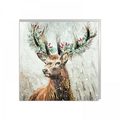 Adorn And Admire (Stag) Pack Of 6 Charity Christmas Cards