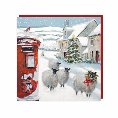 Blanket Of Snow (Sheep)Pack Of 6 Charity Christmas Cards