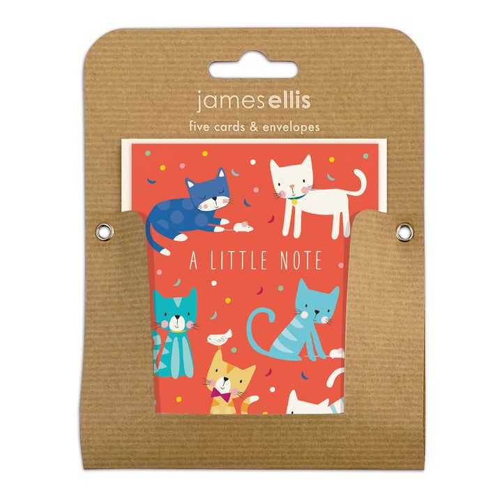 Cats A Little Note Pack 5 Mini Cards