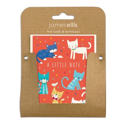 Cats A Little Note Pack 5 Mini Cards