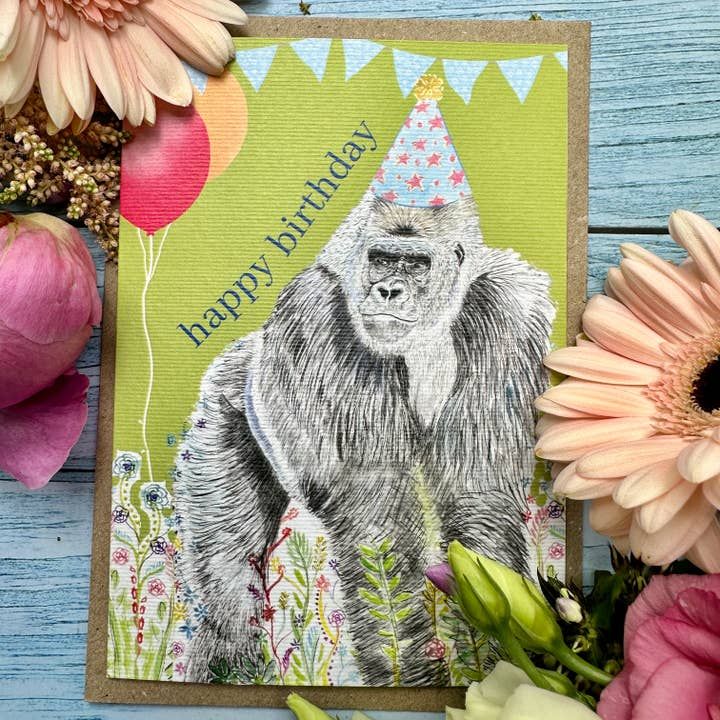 Gorilla Birthday Card