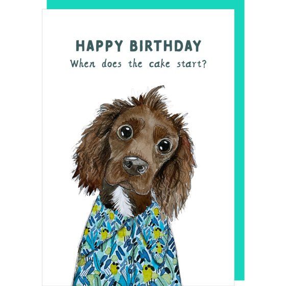 Cake Spaniel Card