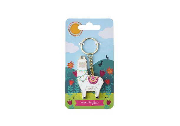 Llamaste Llama Enamel Keyring