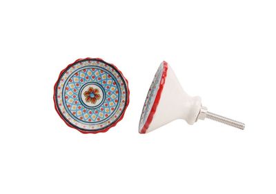 Red And Blue Dish Drawer Pull