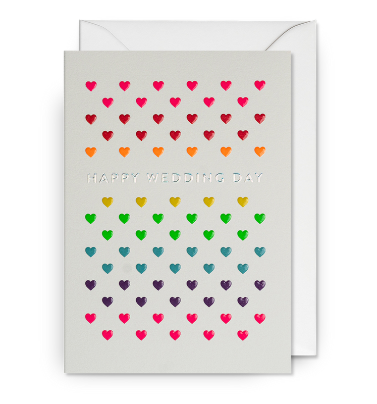 Happy Wedding Day Hearts Card