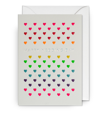Happy Wedding Day Hearts Card