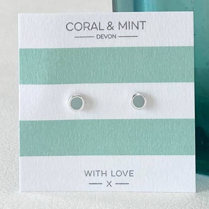 Pastel Blue Enamel Studs