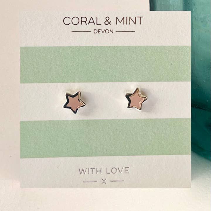 Pale Pink Star Studs
