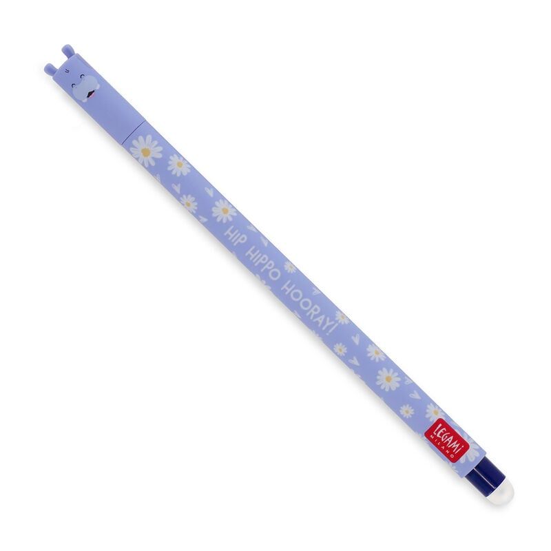 Legami Erasable Gel Pen - Hippo (Blue Ink)