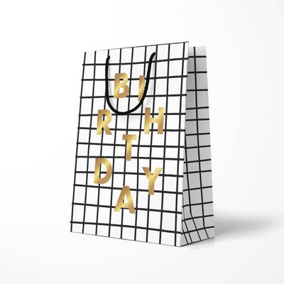 Birthday Grid Large Gift Bag