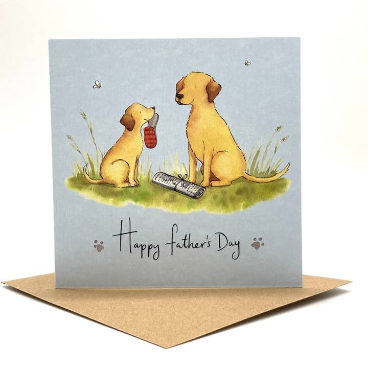 Father's Day Dogs &amp; Slipper Card