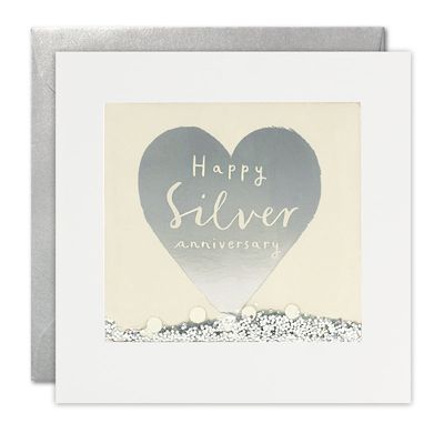 Silver Wedding Shakies Card