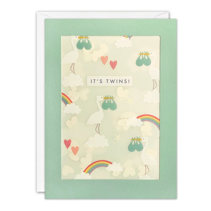 Twins Storks Shakies Card
