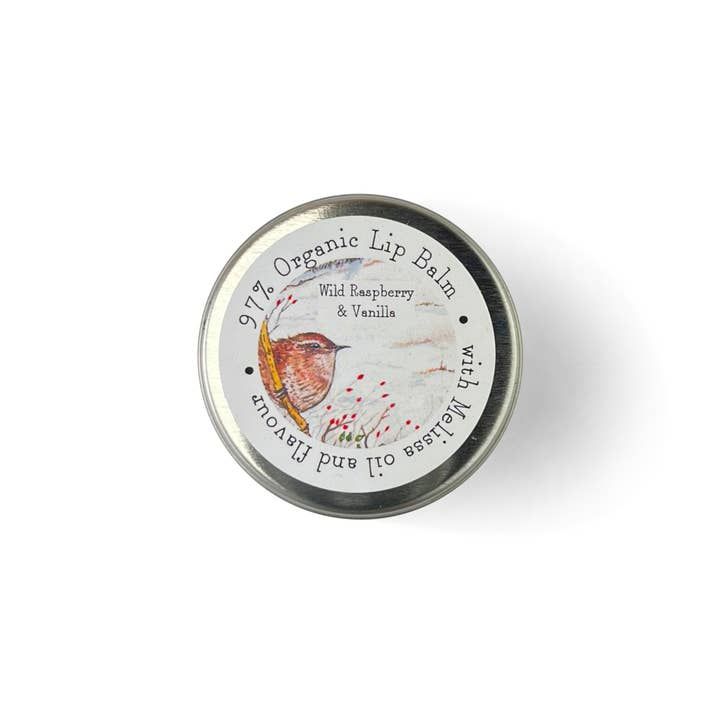 Organic Lip Balm - Wild Raspberry &amp; Vanilla (Wren)