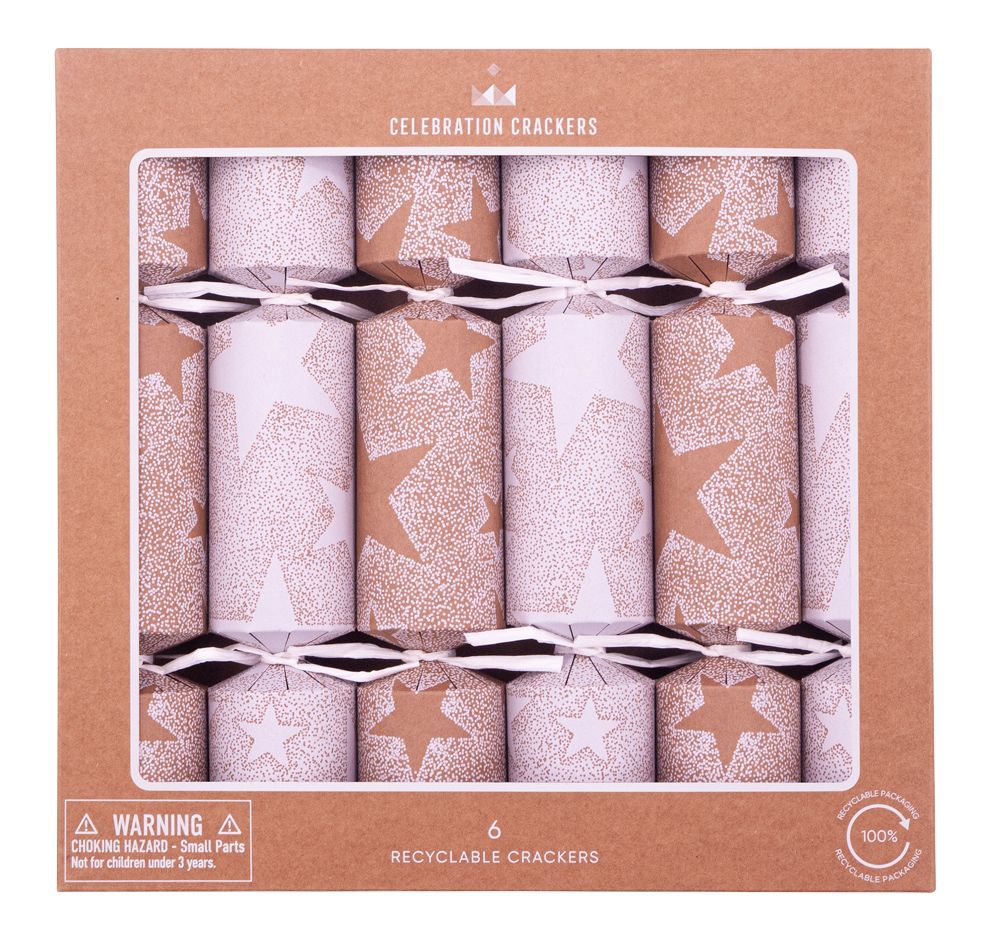 White Stars Christmas Crackers
