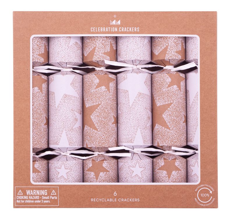 White Stars Christmas Crackers