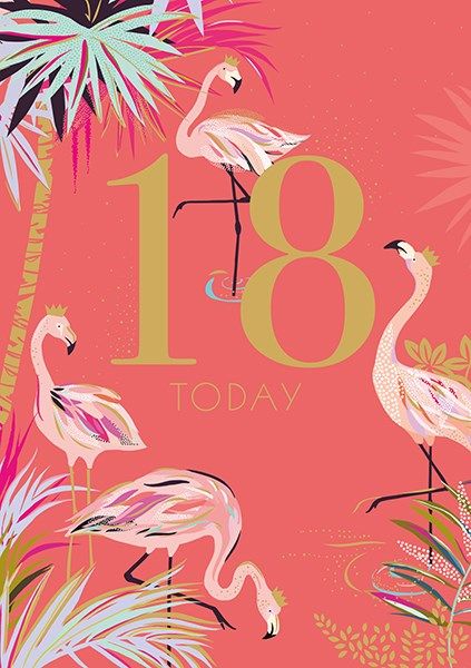 Sara Miller 18th Birthday Card